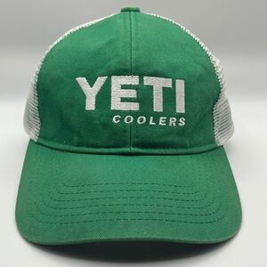 Yeti Green and White Logo Trucker Hat